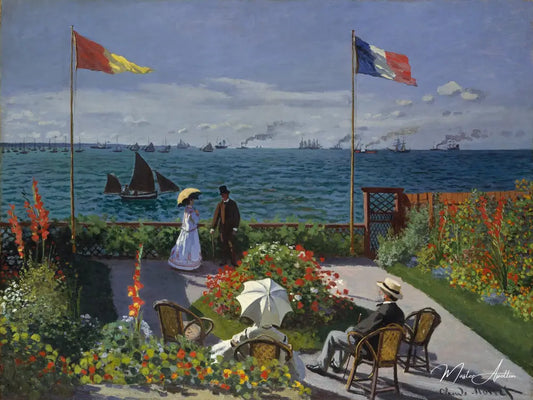 Terrasse à Sainte-Adresse - Claude Monet - Reproductions de tableaux et peintures haut de gamme