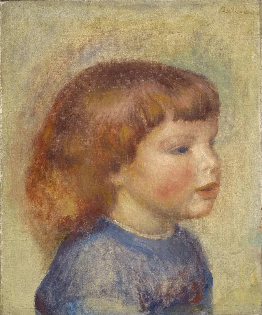Tête d’enfant de profil, Pierre-Auguste Renoir – reproduction peinture à l’huile