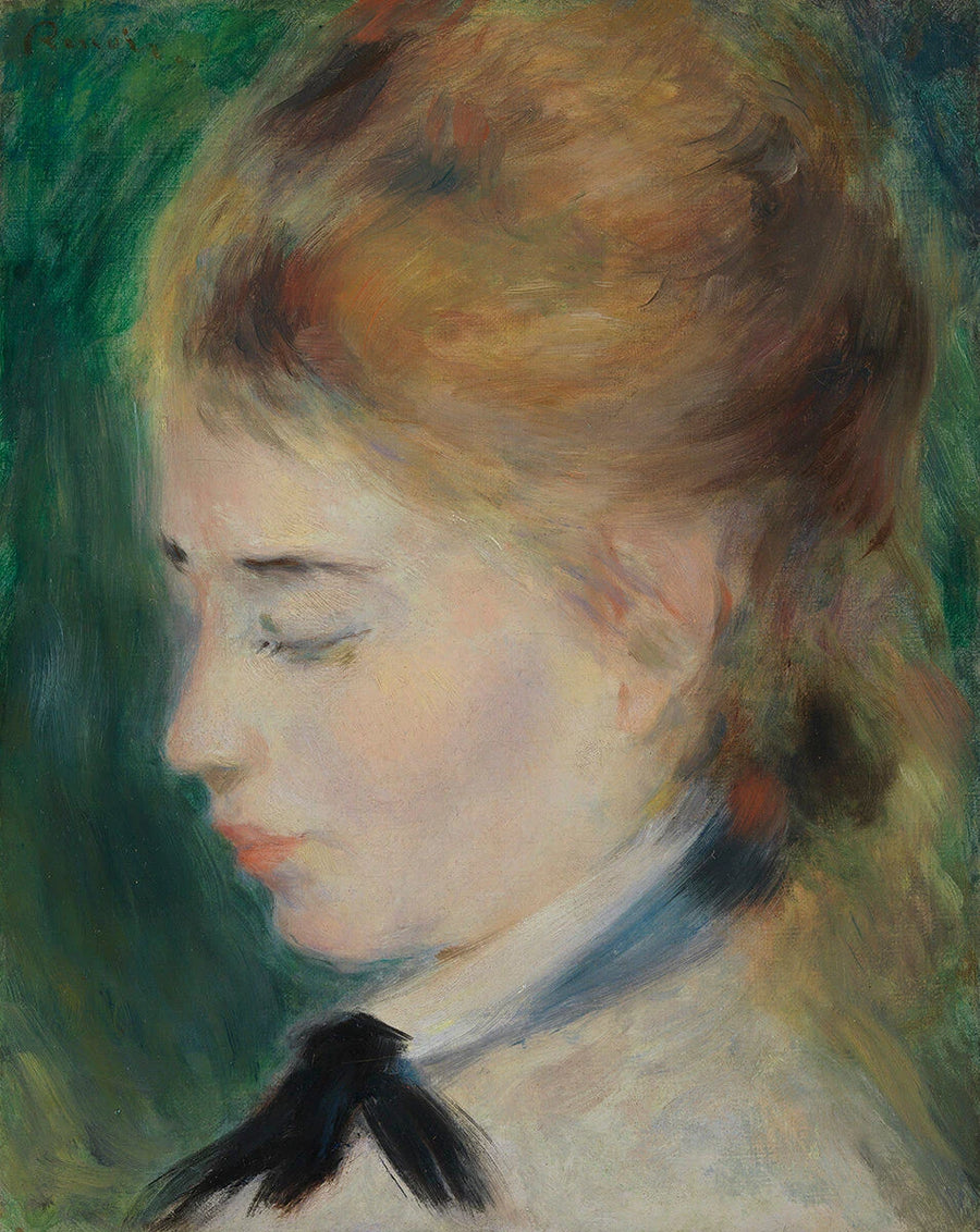 Tête de jeune fille de profil, portrait peint par Renoir en 1876 à Munich