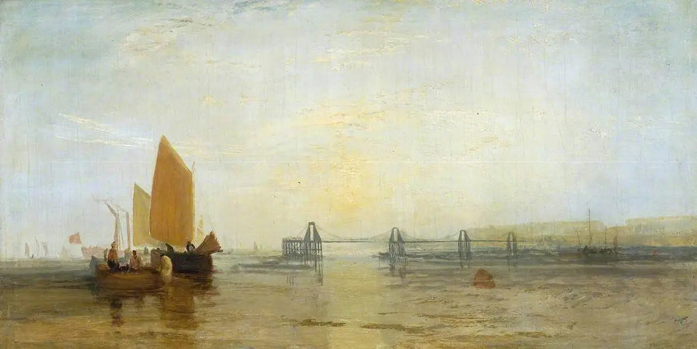 The Chain Pier, Brighton - J. M. W. Turner image 1 copie peinte à la main à l’huile