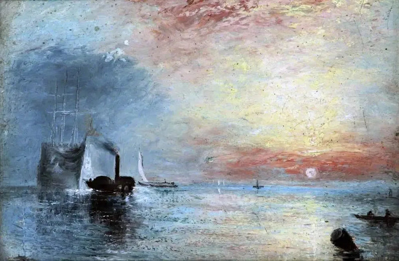 마지막 정박지로 끌려가는 전투함 테메레르, 1838 - J. M. W. 터너