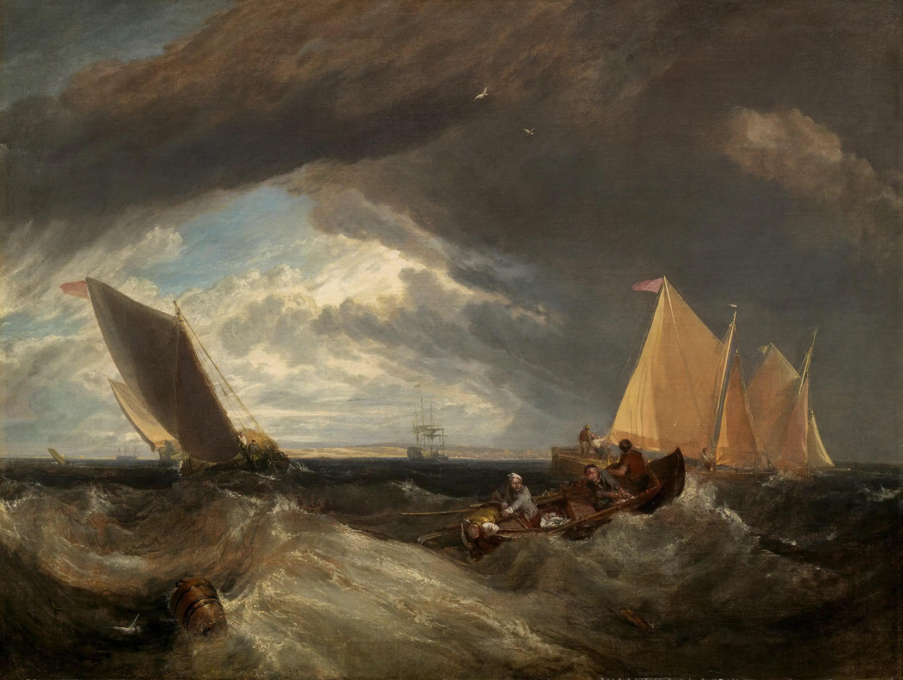 The Junction of the Thames and the Medway - J. M. W. Turner image 1 copie peinte à la main à l’huile