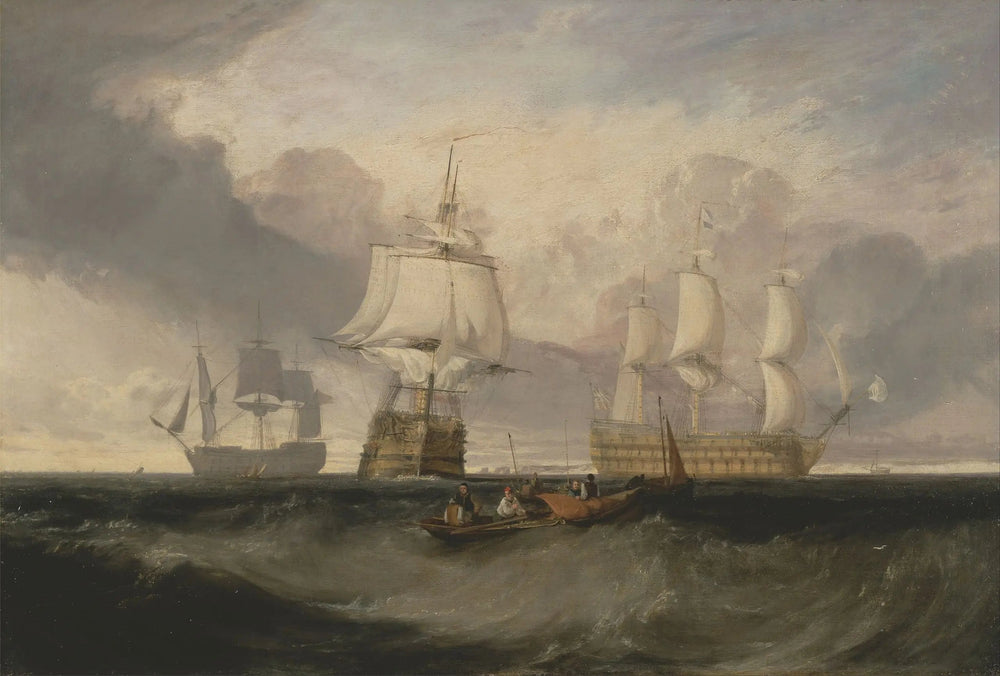 The Victory Returning from Trafalgar, in Three Position - J. M. W. Turner image 1 tableau peint à l’huile sur toile