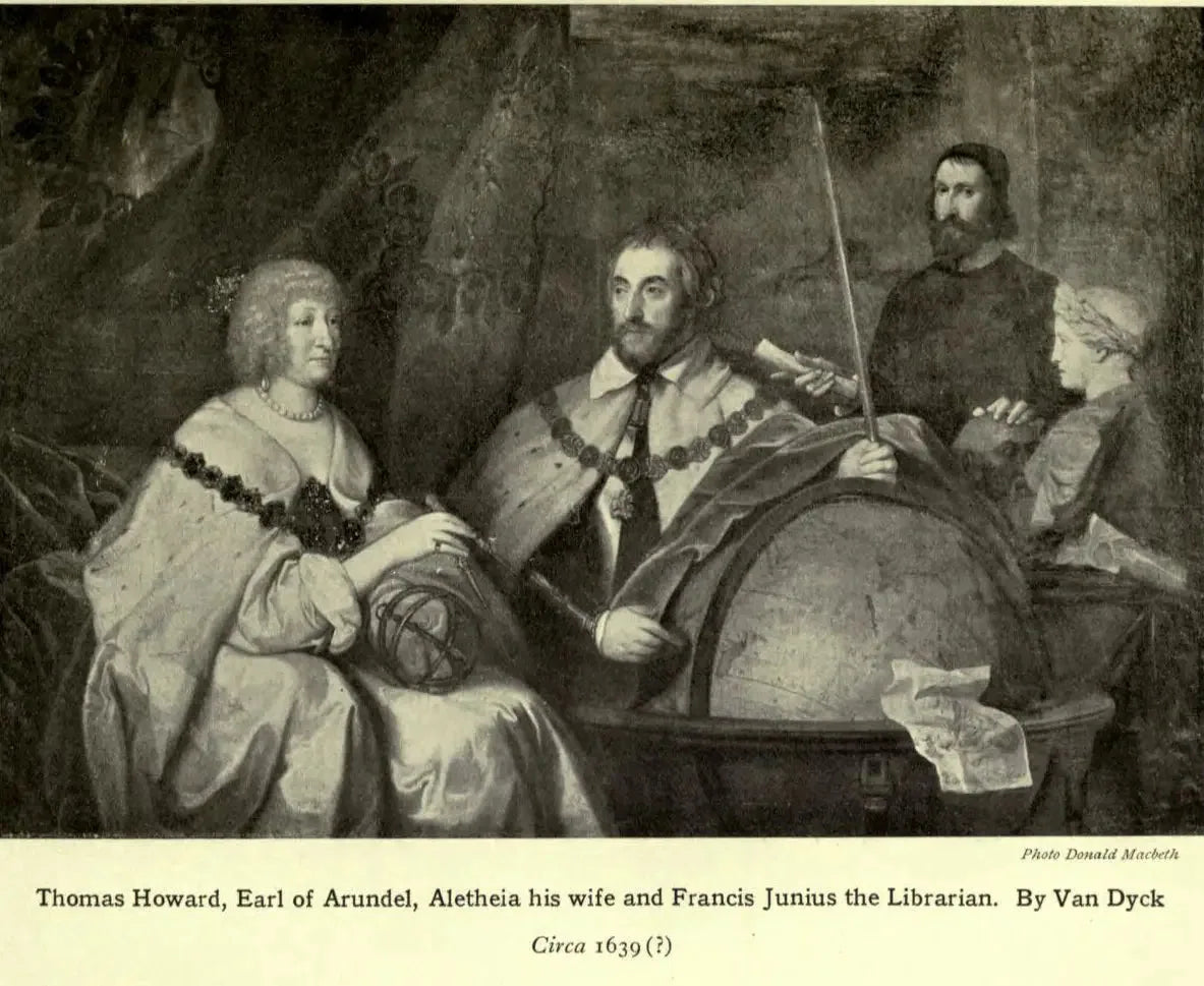 Thomas Howard, 2e comte d'Arundel (1585-1646) et son épouse Lady Alethea Talbot, comtesse d'Arundel (c.1590-1654) avec peut-être Francis Junius (1589-1677) ou William Petty - Antoine van Dyck image 1 tableau peint à l’huile sur toile