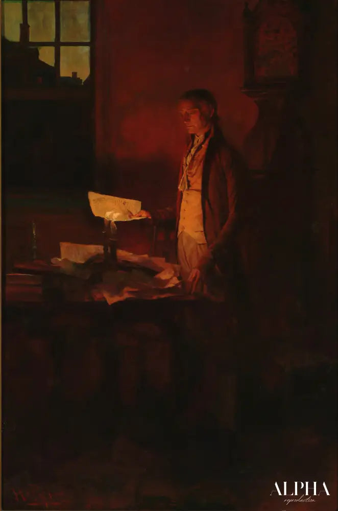 Thomas Jefferson Writing the Declaration of Independence - Howard Pyle - Reproductions de tableaux et peintures haut de gamme