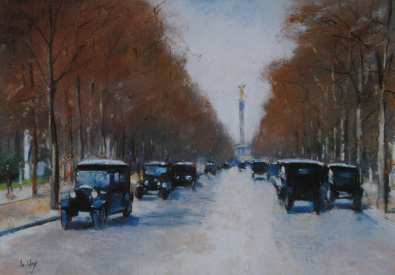 Tiergartenallee mit Siegessäule - Lesser Ury