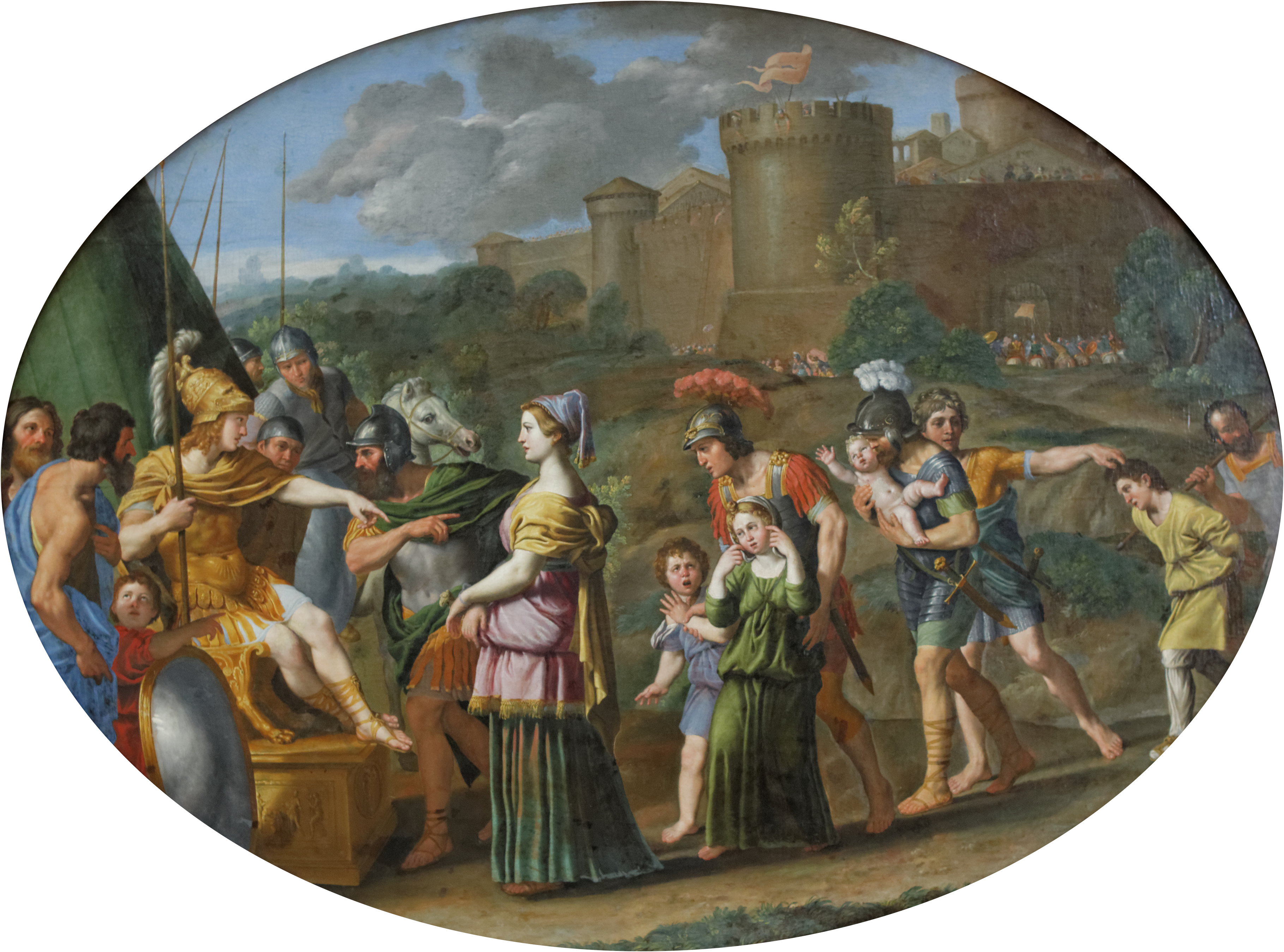 Timoclée captive amenée devant Alexandre - Domenichino image 1 reproduction de peinture à l’huile