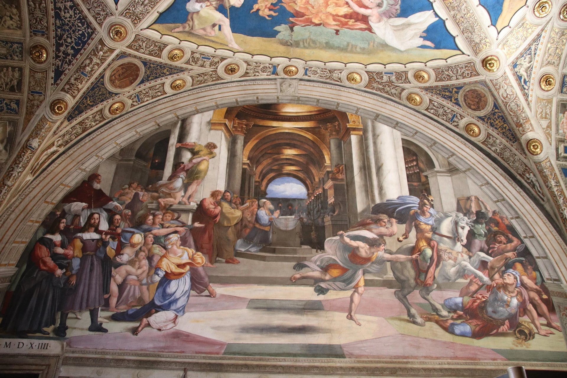 L'Expulsion d'Héliodore du Temple - Raphaël Sanzio - Réproduction huile sur toile
