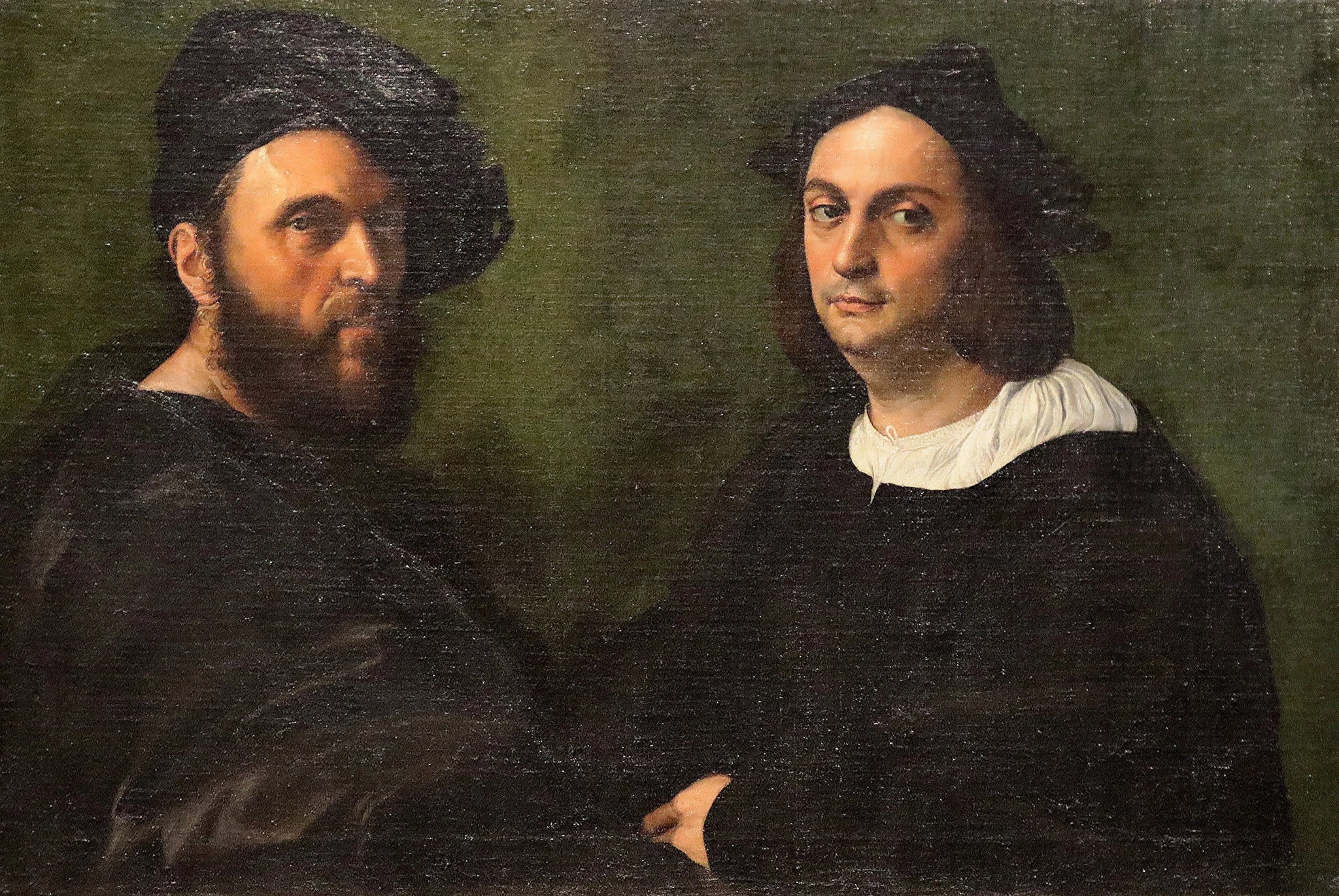 Double portrait d'Andrea Navagero et Agostino Beazzano - Raphaël Sanzio - Réproduction huile sur toile