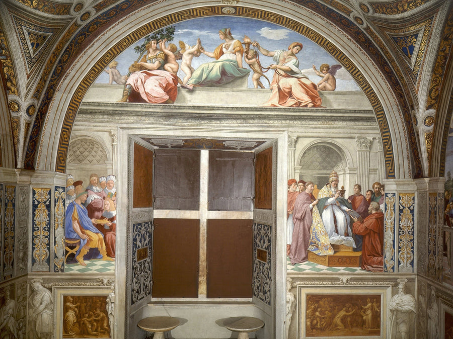 Les Vertus cardinales et théologales - Raphaël Sanzio - Réproduction huile sur toile