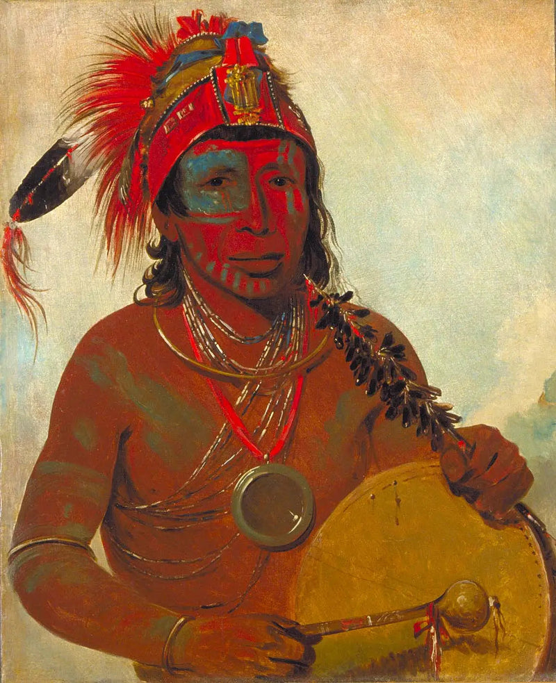 알파 재생산 - 유화 그림 복제판

Source:
Tóh-to-wah-kón-da-pee, Médecine Bleue, un guérisseur du groupe Ting-ta-to-ah - George Catlin