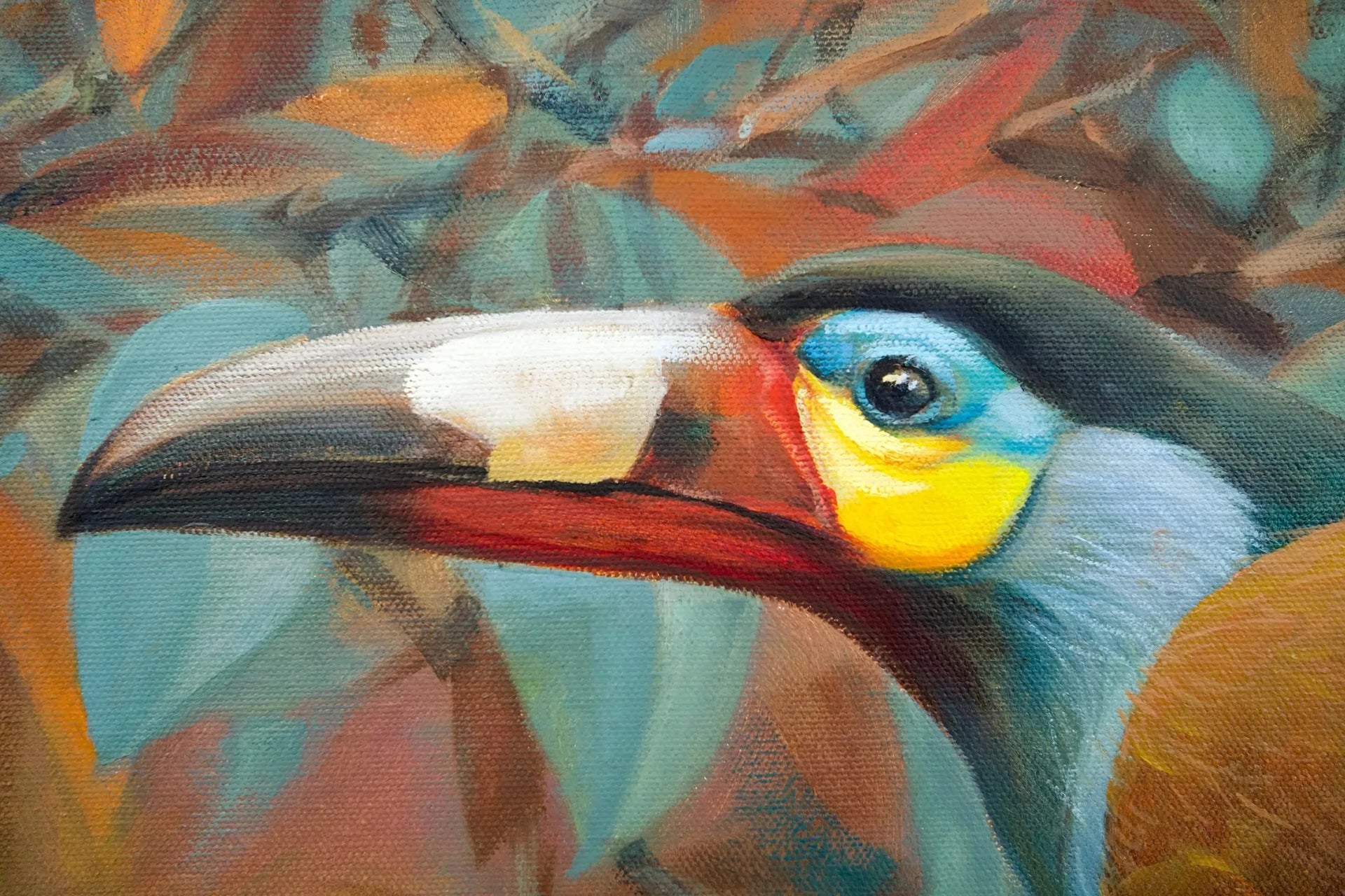 Toucan des Montagnes | 60 x 90 cm image 6 copie peinte à la main à l’huile