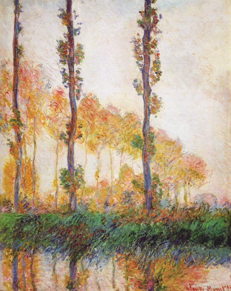 세 그루의 나무, 가을 - Claude Monet