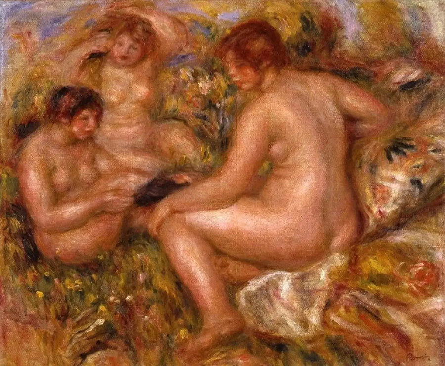 세 명의 목욕하는 사람들 - 피에르-오귀스트 르누아르