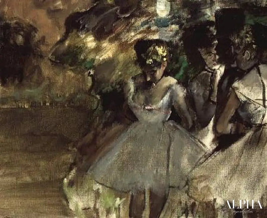 Trois danseuses dans les ailes - Edgar Degas - Reproductions de tableaux et peintures haut de gamme