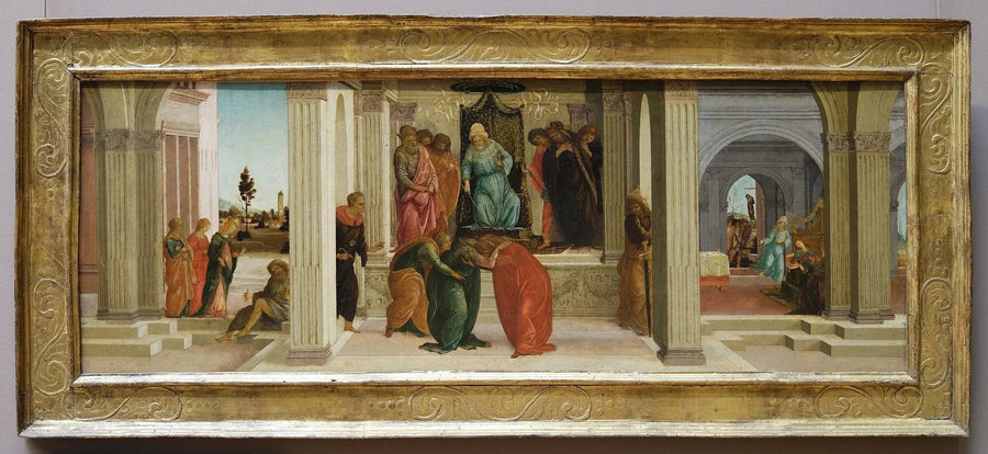 Trois scènes de l’histoire d’Esther de Botticelli et Filippino Lippi, Louvre RF 1972 13 – reproduction peinture à l’huile sur toile