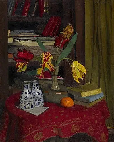 파란색 앵무새 튤립, 도서관 배경 - 펠릭스 발로통

Source:
Tulipes perroquet, fond bibliothèque - Félix Vallotton