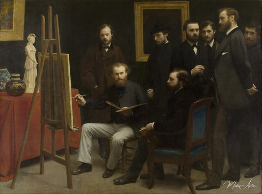 Un atelier aux Batignolles - Henri Fantin-Latour - Reproductions de tableaux et peintures haut de gamme