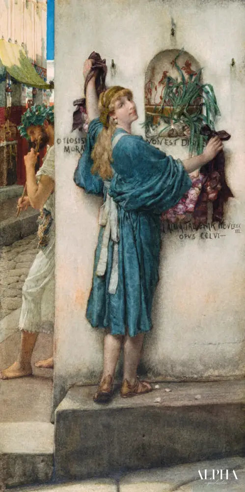 Un autel de rue - Lawrence Alma-Tadema Reproductions de tableaux à la peinture à l’huile