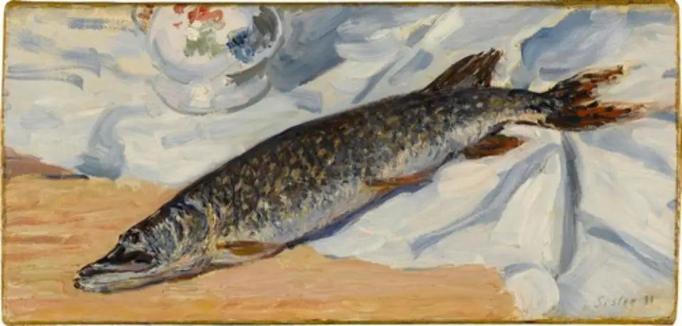 Un brochet du Loing - Alfred Sisley image 1 reproduction artisanale de tableau