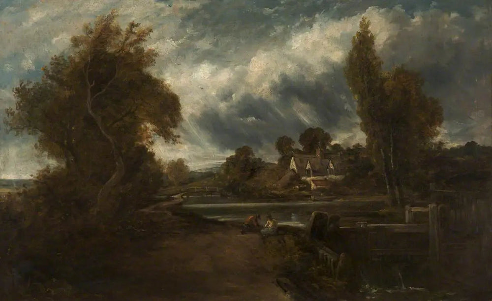 Un cadenas sur la Stour - John Constable image 1 reproduction artisanale de tableau