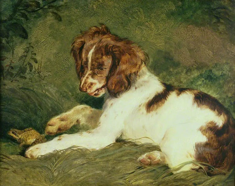 강아지가 개구리를 놀리고 있다 - 에드윈 헨리 랜드시어

Source:
Un chiot taquine une grenouille - Edwin Henry Landseer