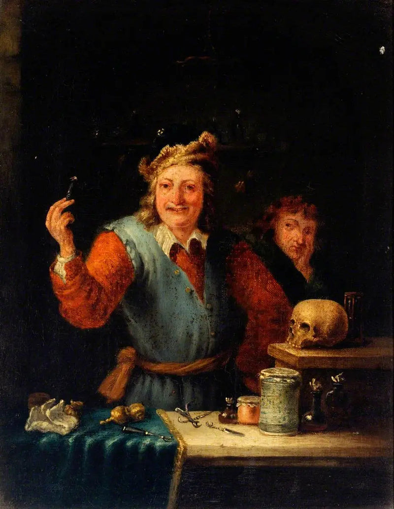 외과의사가 뽑은 치아를 보여줍니다 - 데이비드 테니에르 르 쥬네

Source:
Un chirurgien montre une dent qu'il a extraite - David Teniers le Jeune