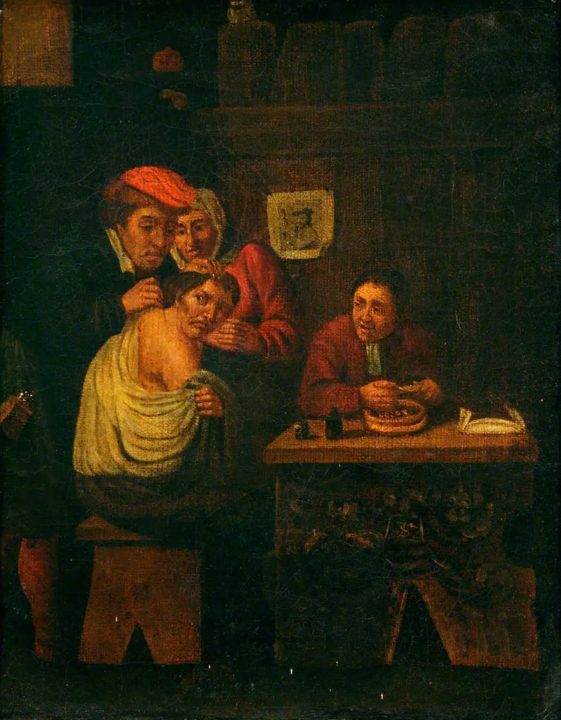 어깨 수술을 하는 외과의사 - 데이비드 테니어스 더 쥬앙

Source:
Un chirurgien opérant l'épaule d'un homme - David Teniers le Jeune