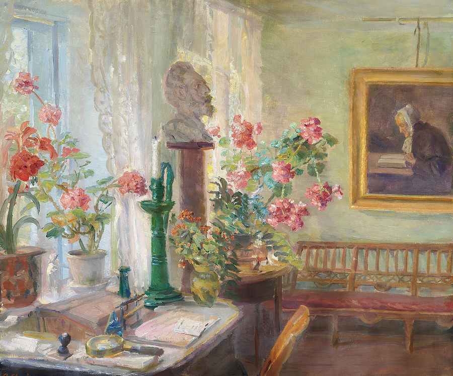 Un coin du salon. Intérieur. - Anna Ancher