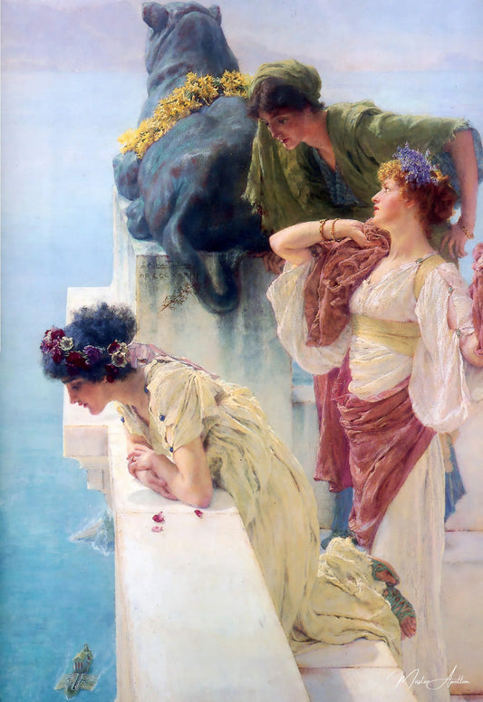 Un coq-à-l'âne - Lawrence Alma-Tadema - Reproductions de tableaux et peintures haut de gamme