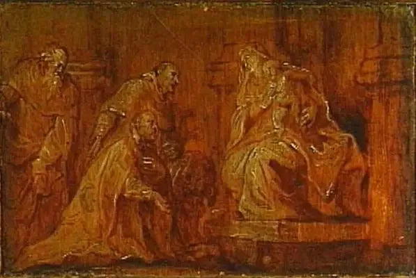 두 성인 수호자가 아기 예수와 성모 마리아를 숭배하는 기증자 - 안톤 반 다이크

Source:
Un donateur avec deux saints patrons adorant la Vierge à l'Enfant - Antoine van Dyck
