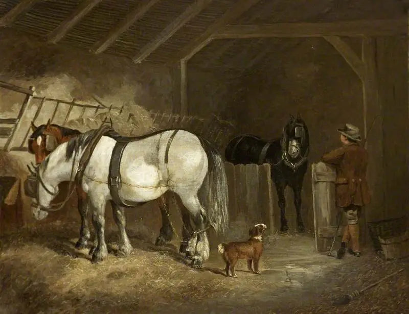 Un intérieur stable - John Frederick Herring, Sr. image 1 copie de tableau peinte à la main