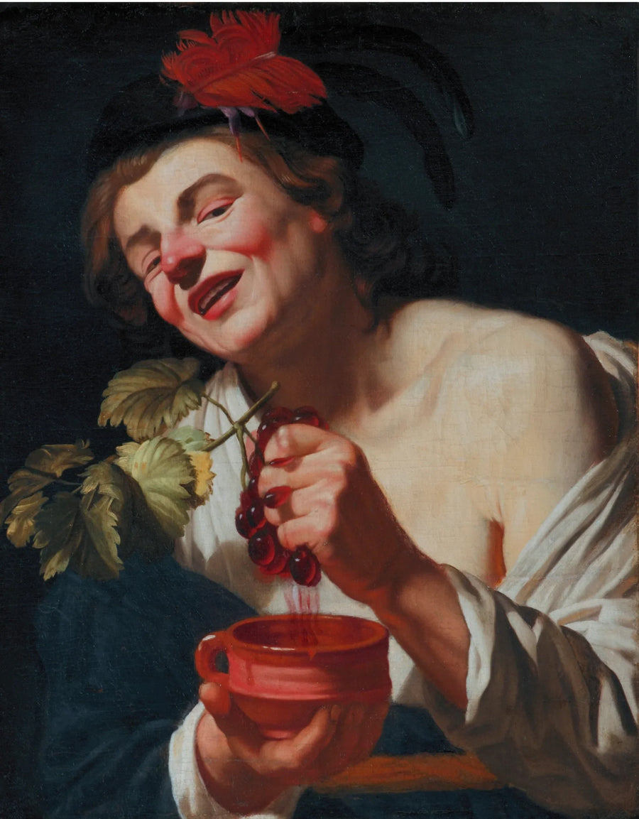 포도주를 짜는 젊은 남자 (맛의 은유?) - Gerrit van Honthorst