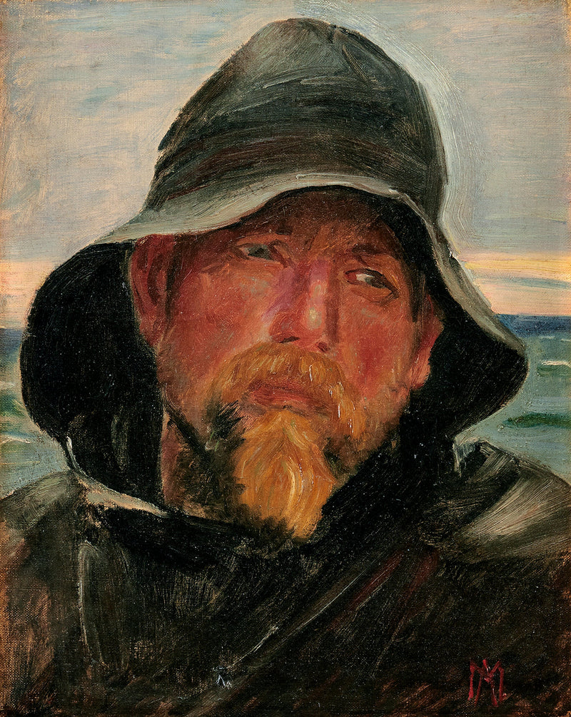 Un pêcheur. (peinture de M. Ancher) - Michael Peter Ancher