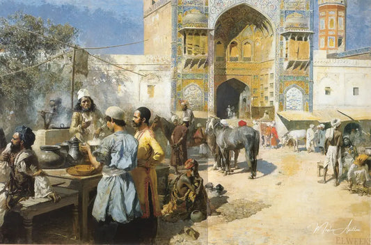 Un restaurant en plein air, Lahore - Edwin Lord Weeks - Reproductions de tableaux et peintures haut de gamme