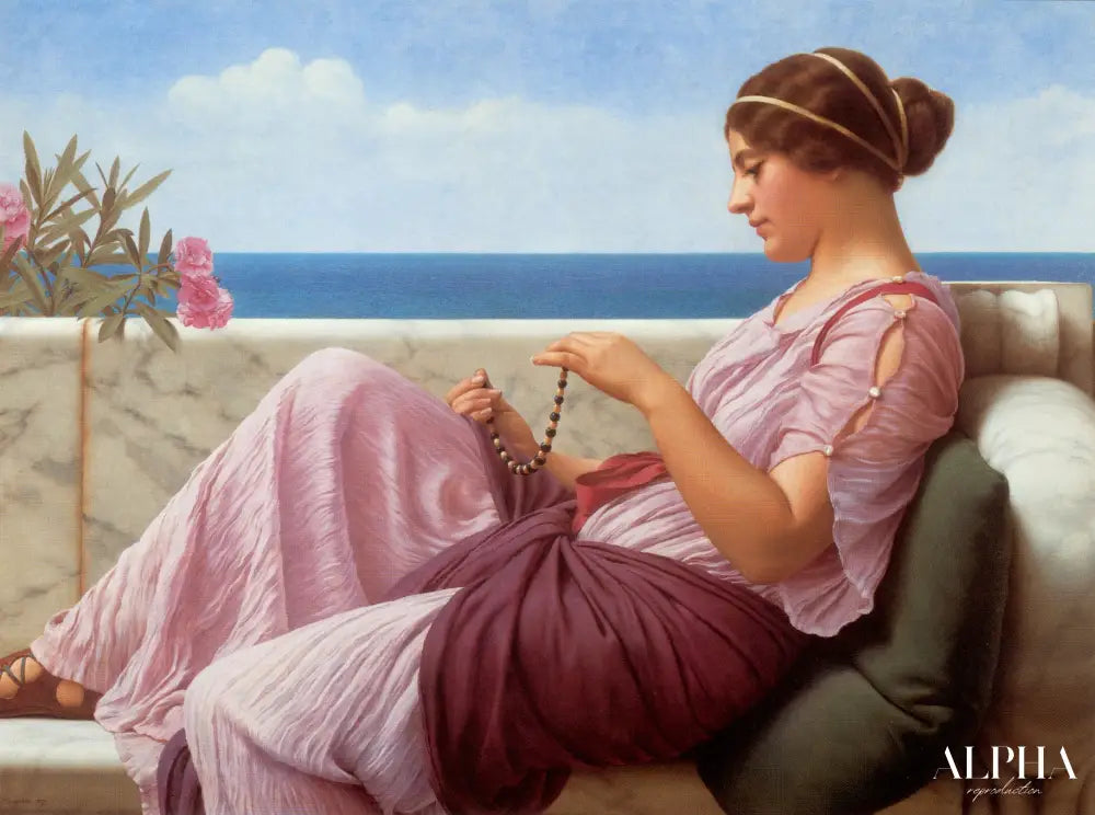 Un souvenir - John William Godward - Reproductions de tableaux et peintures haut de gamme