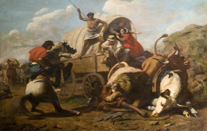 사자에게 공격당하는 소 떼 - 에드윈 헨리 랜드시어

Source:
Un train de bœufs attaqué par un lion - Edwin Henry Landseer