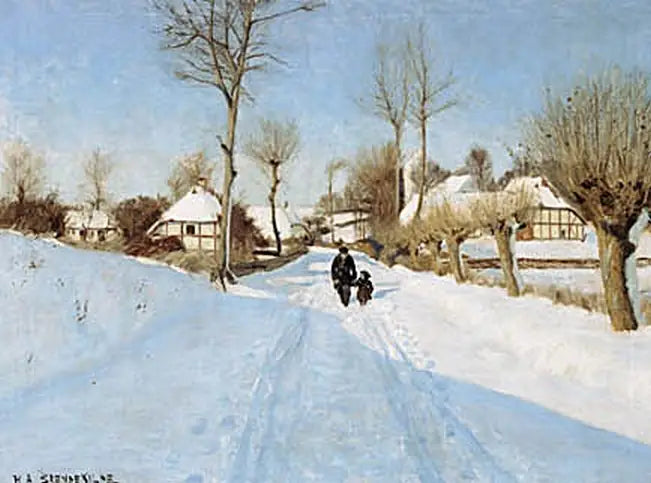 초가 지붕이 있는 집들 사이에 있는 노인과 어린 소녀 - H. A. Brendekilde

Source:
Un vieil homme et une petite fille entre des maisons au toit de chaume. - H. A. Brendekilde