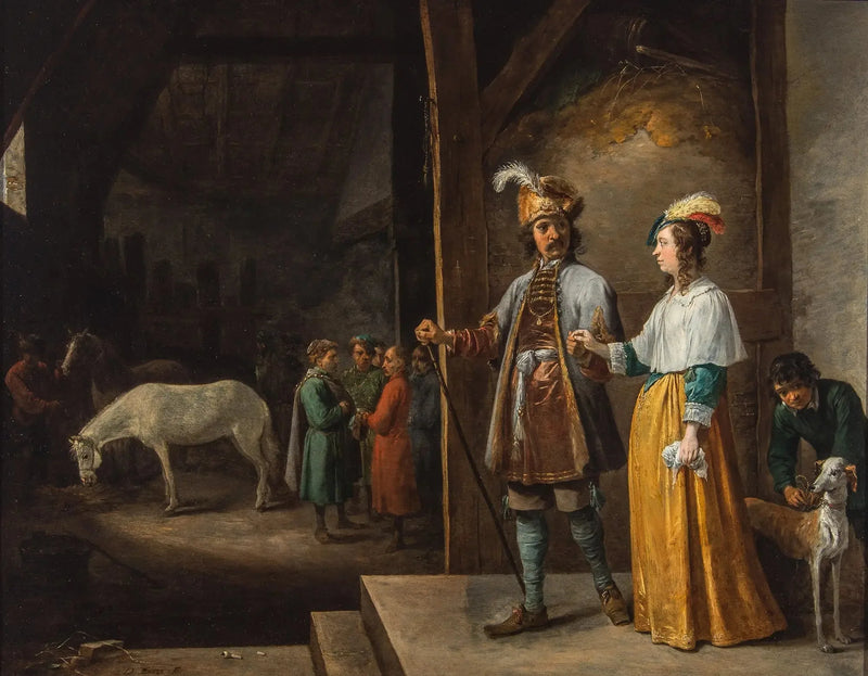 여성 및 남성이 마구간에 들어가는 모습 - 데이비드 테니어스 더 쥬네

Source:
Une dame et un monsieur entrant dans une écurie - David Teniers le Jeune