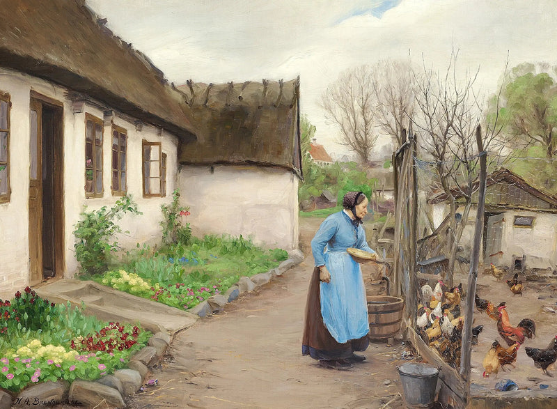 가을날 흰 석회 농장 앞에서 닭을 돌보는 여성 - H. A. Brendekilde

Source:
Une femme nourrissant des poules devant une ferme blanche et calcaire un jour d'automne. - H. A. Brendekilde
