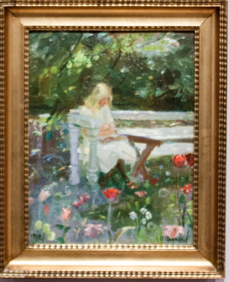 Une fille dans le jardin en été - Anna Ancher image 1 copie peinte à la main à l’huile