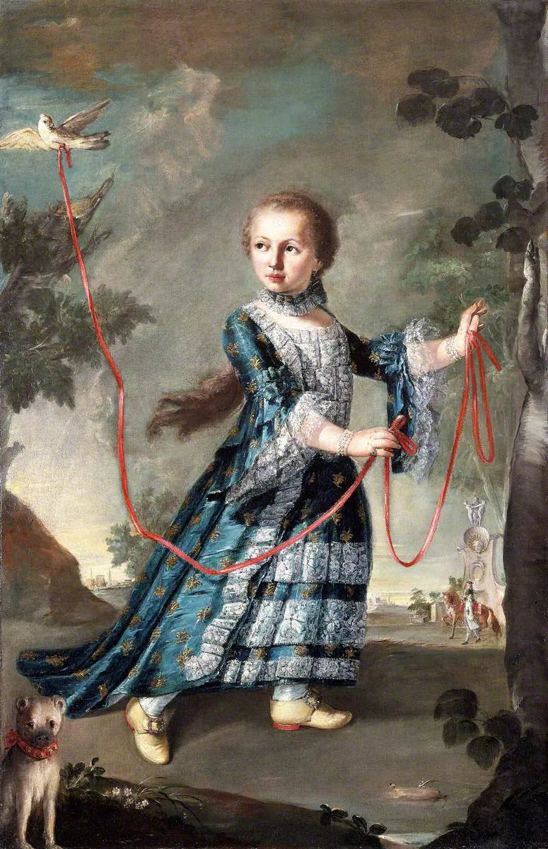 Une jeune fille de la famille Gradenigo avec une colombe - Francesco Guardi image 1 copie peinte à la main à l’huile