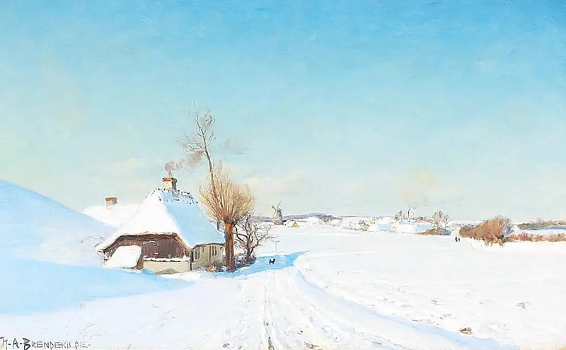 햇살 가득한 겨울날, 집들, 풍차, 그리고 인물들이 있는 풍경 - H. A. Brendekilde

Source:
Une journée d'hiver ensoleillée avec des maisons, un moulin et des personnages. - H. A. Brendekilde