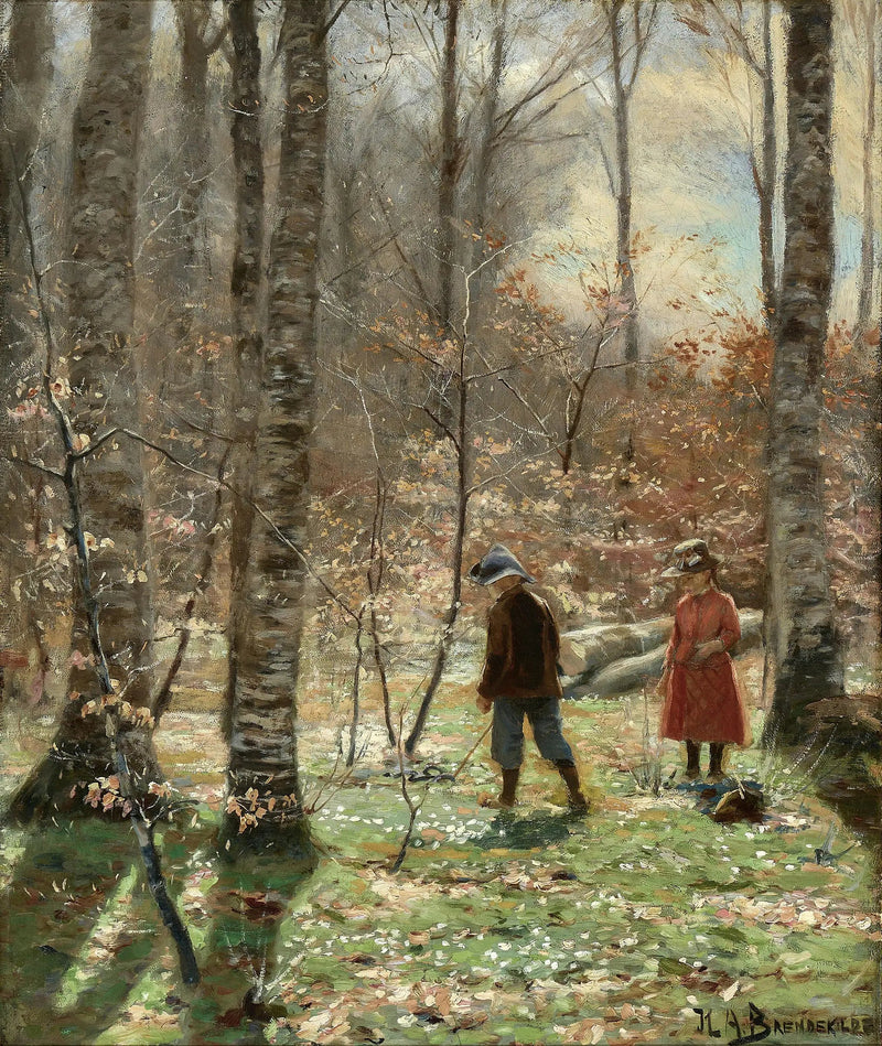 소년과 소녀가 수선화를 따는 봄날의 숲에서의 하루 - H. A. Brendekilde

Source:
Une journée de printemps dans la forêt avec un garçon et une fille cueillant des anémones. - H. A. Brendekilde