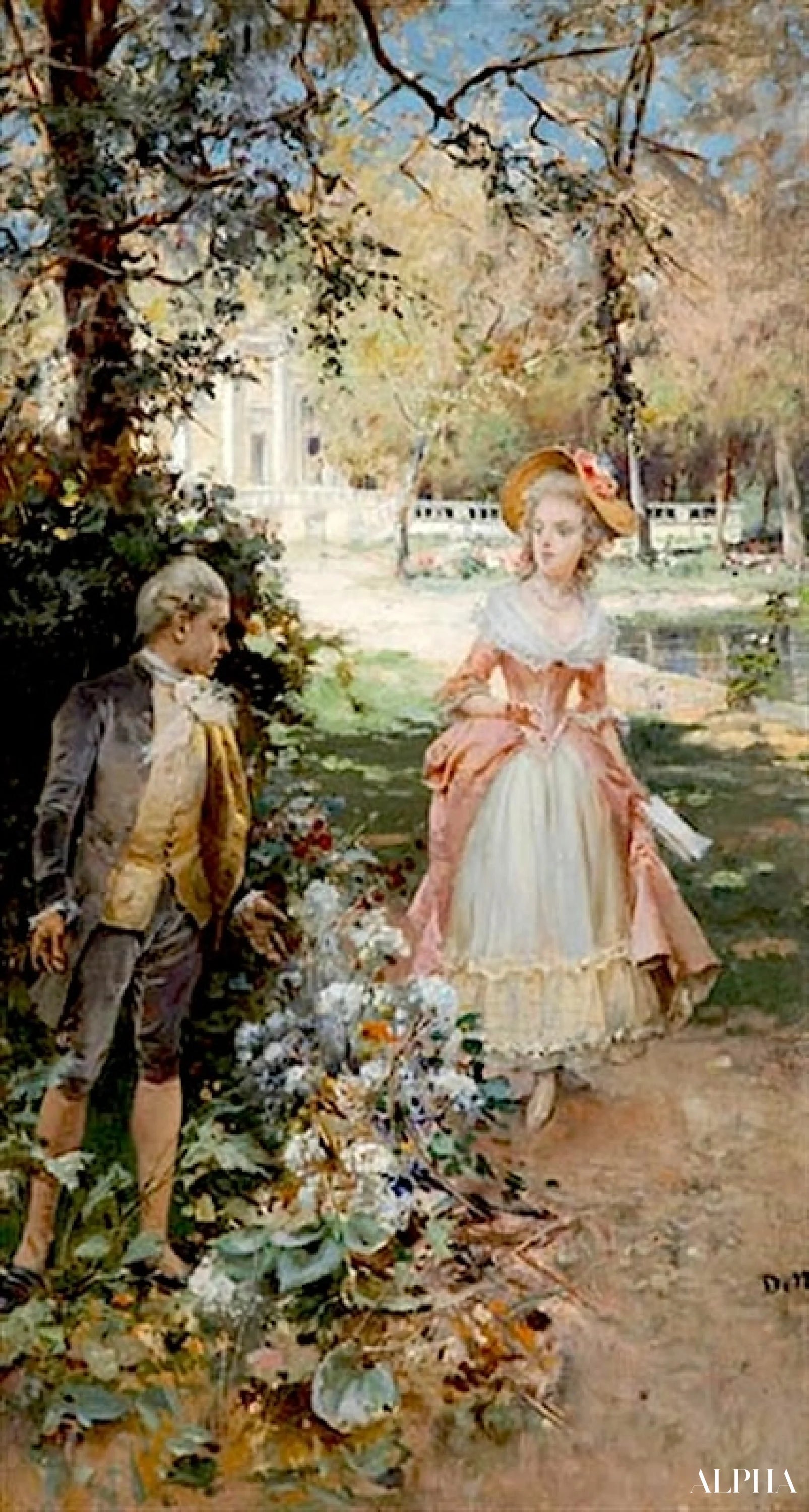 Une rencontre clandestine - Cesare-Auguste Detti Reproductions de tableaux à la peinture à l’huile