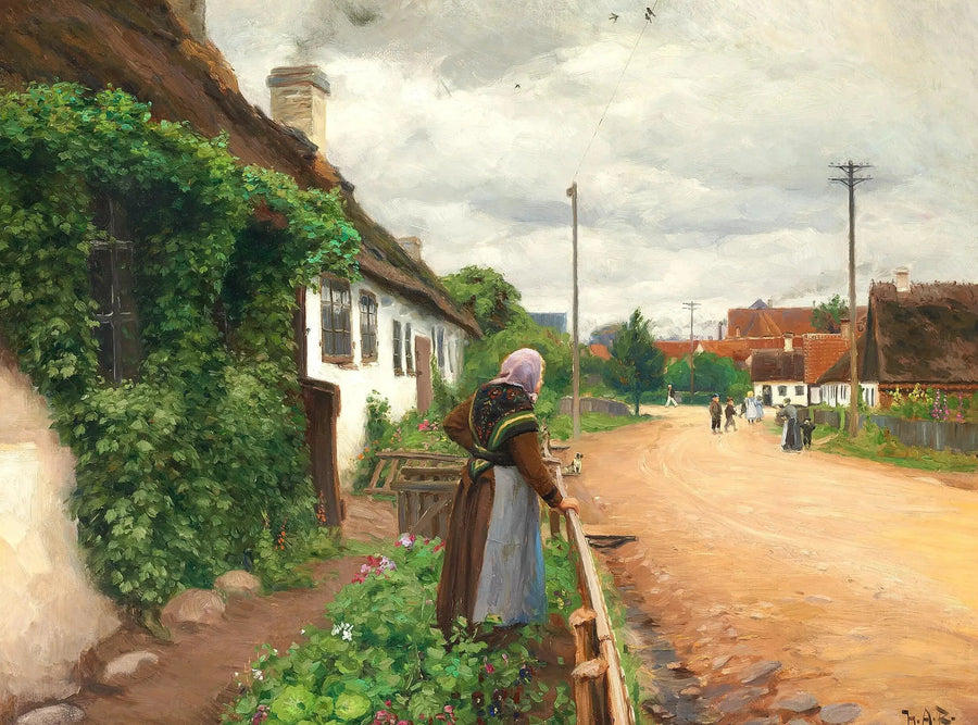 구시대의 여성, 마을 아이들이 노는 동안 바라보다 - H. A. Brendekilde

Source:
Une vieille femme regarde les enfants du village pendant qu'ils jouent. - H. A. Brendekilde