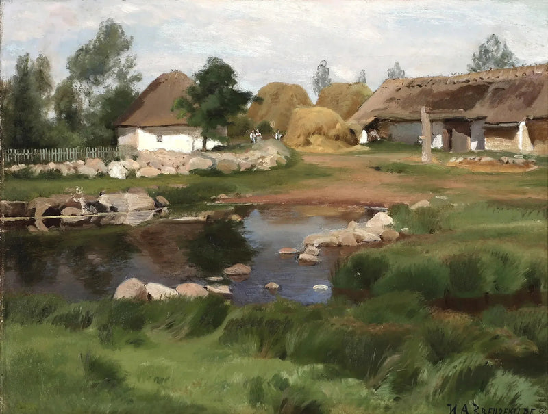 마을 연못의 풍경. - H. A. Brendekilde

Source:
Une vue de l'étang du village. - H. A. Brendekilde