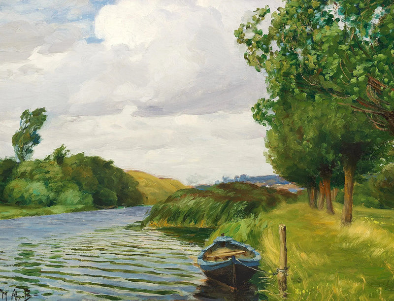 오덴세의 강과 배를 배경으로 한 풍경화 - H. A. Brendekilde

Source:
Une vue de la rivière à Odense, avec un bateau. - H. A. Brendekilde
