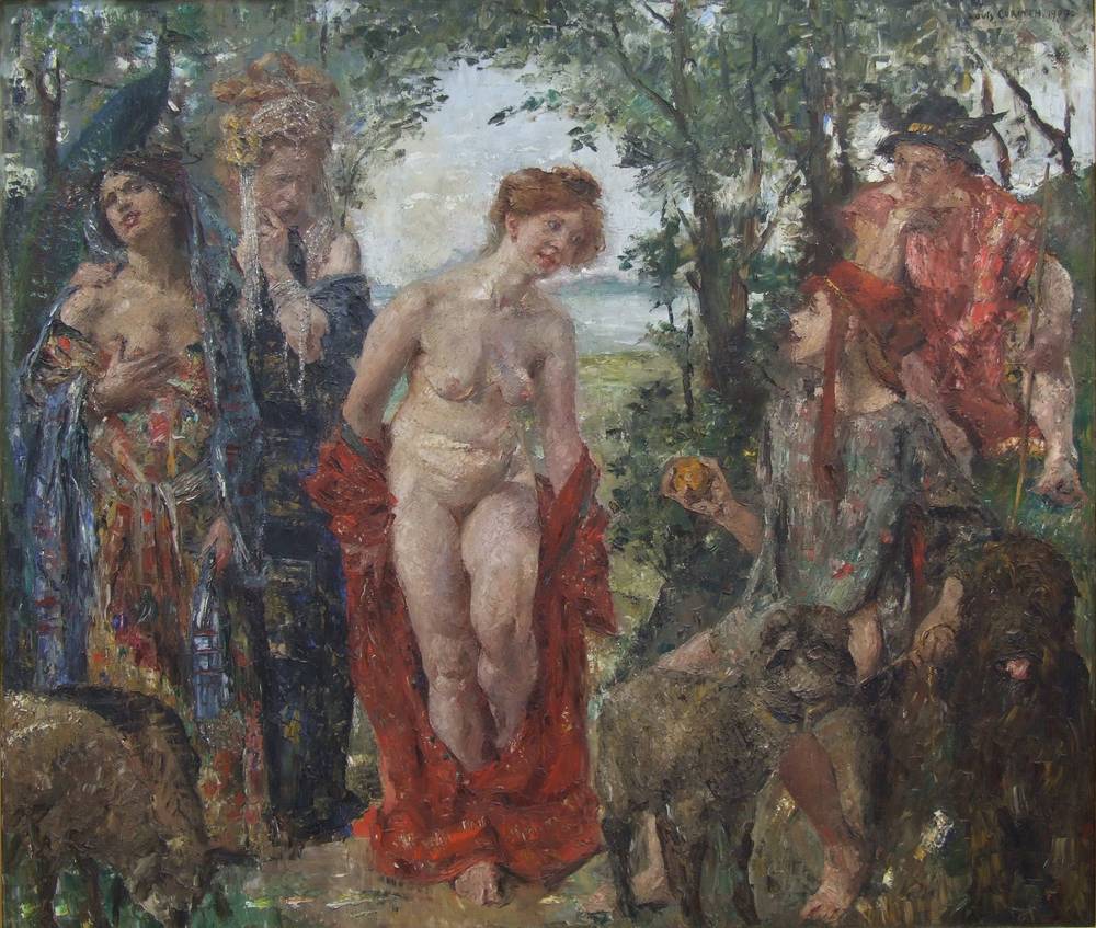 Urteil des Paris - Lovis Corinth image 1 reproduction de peinture à l’huile