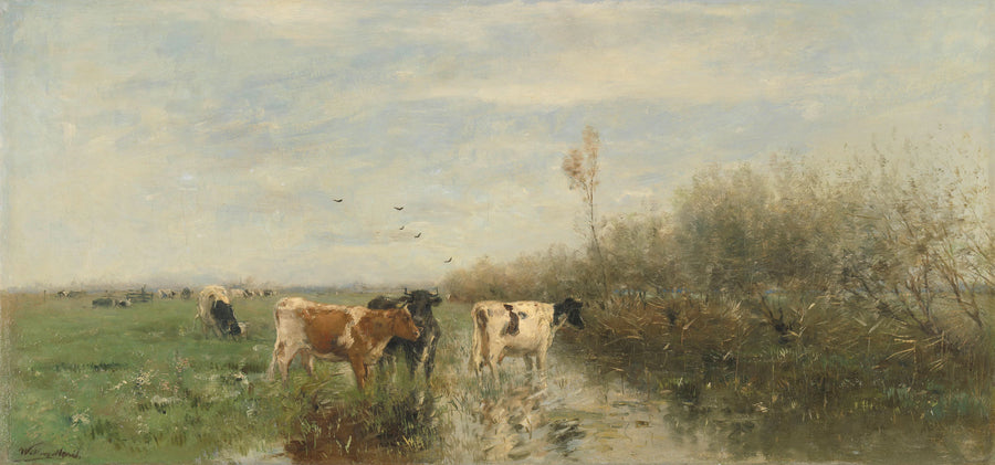 Vaches dans un pâturage marécageux - Willem Maris